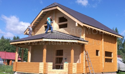 Строительство дома из профилированного бруса в п. Кадуй, Череповецкий район
