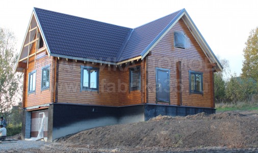 Строительство дома из сухого профилированного бруса в г. Череповец, ул. Волгучинская